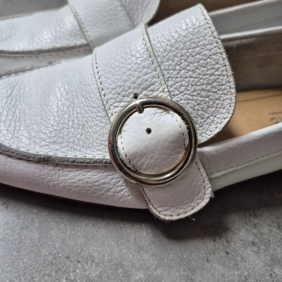 10 l'intervalle White Leather Buckle Loafers 41 - Picture 4 of 9